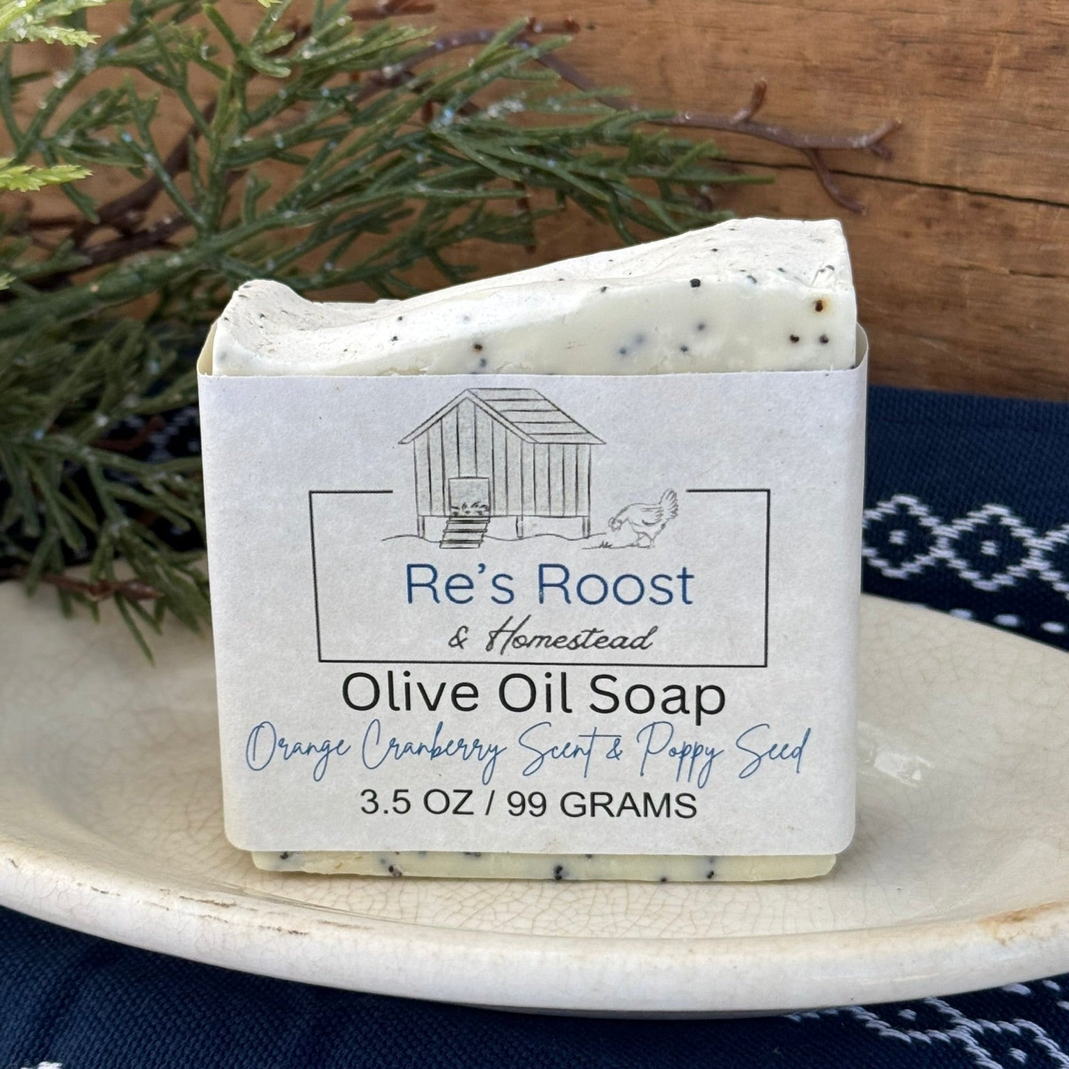 Orange Cranberry Scent & Poppy Seed Soap