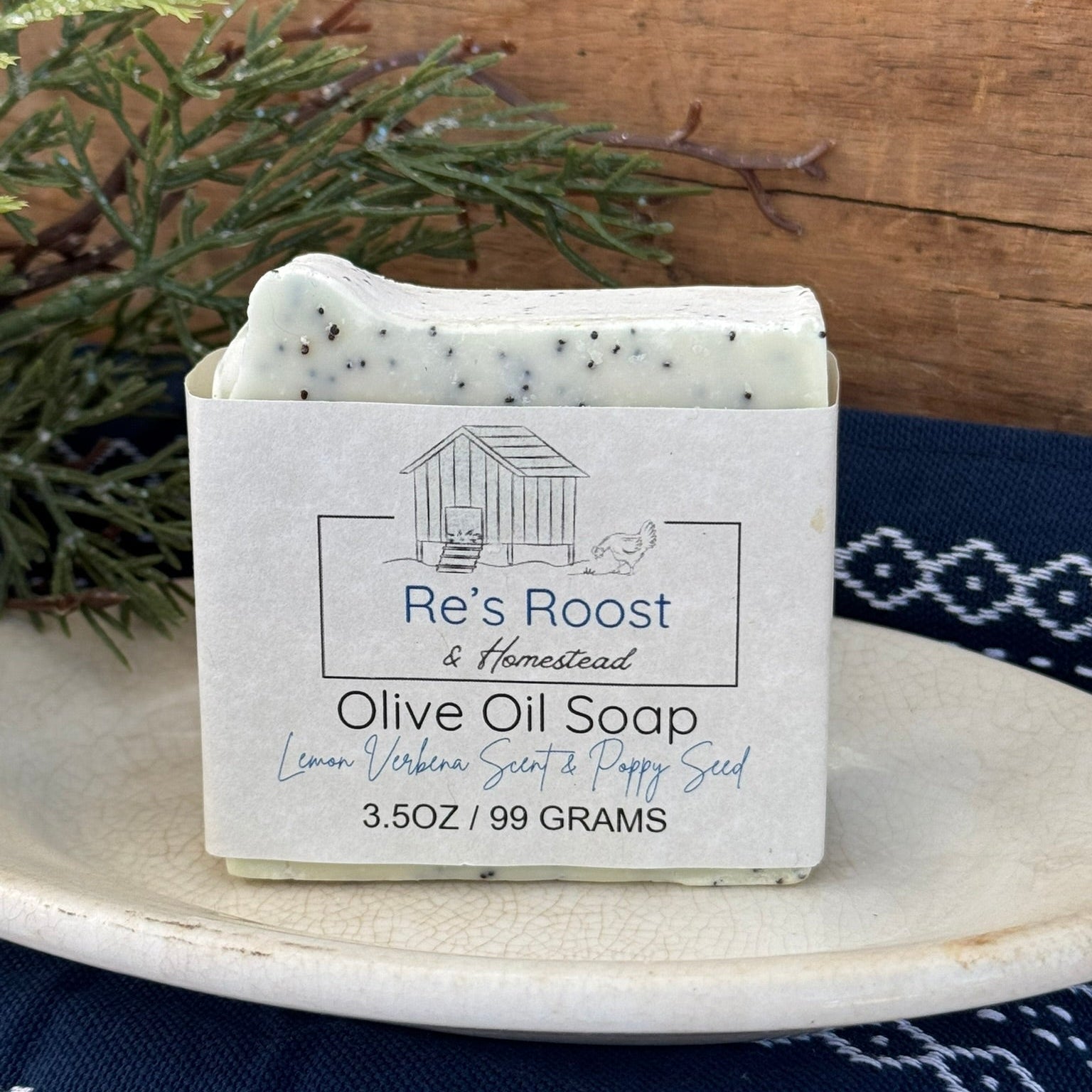 Lemon Verbena Scent & Poppy Seed Soap
