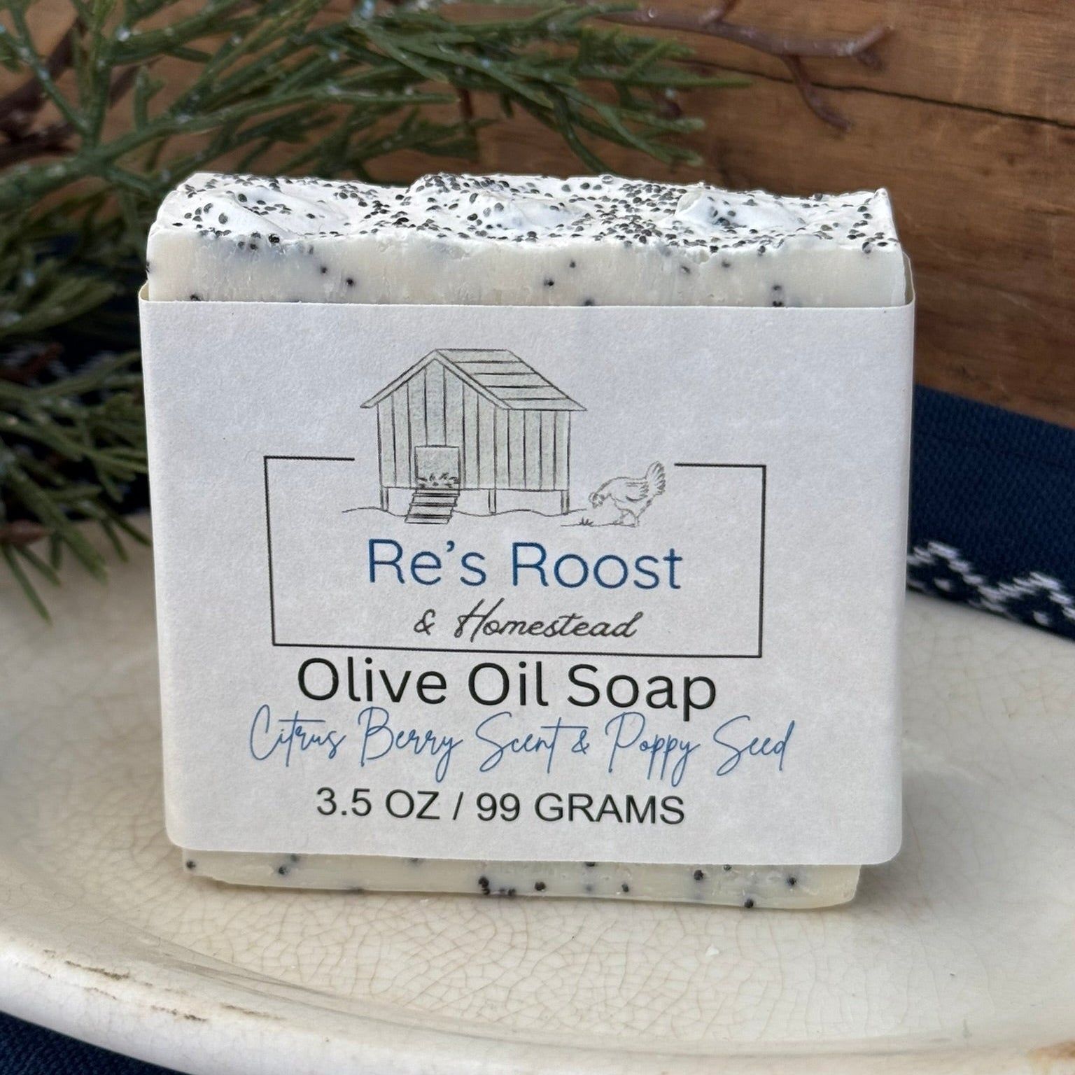 Citrus Berry Scent & Poppy Seed Soap