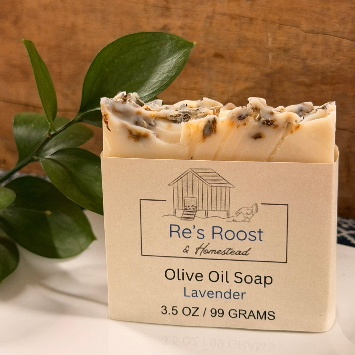 Lavender soap on white dish